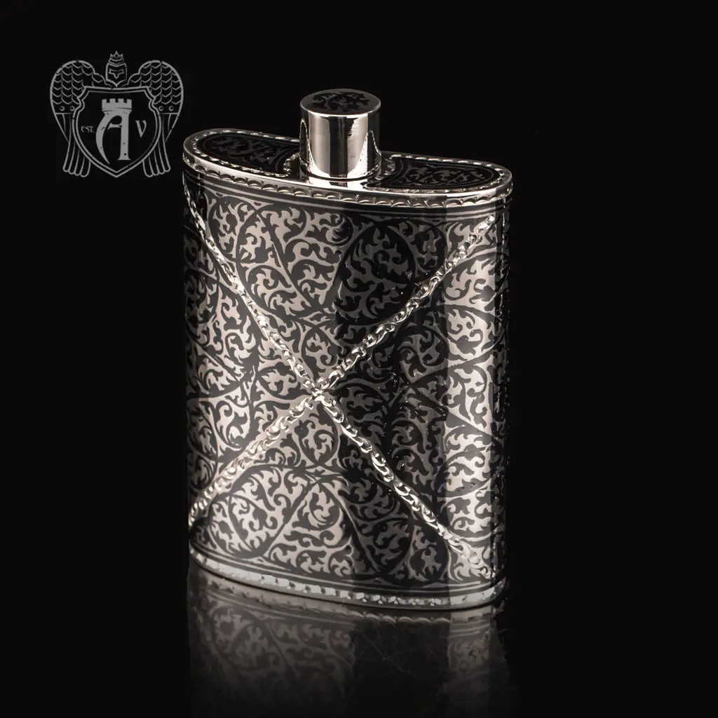 Серебряная фляжка маленькая «Ронан»