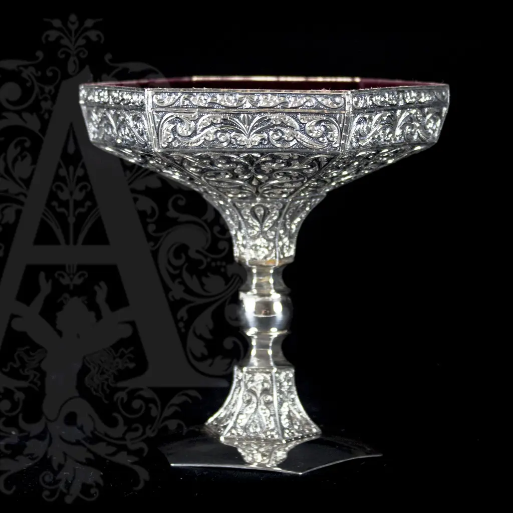 Серебряная конфетница «Ажур»