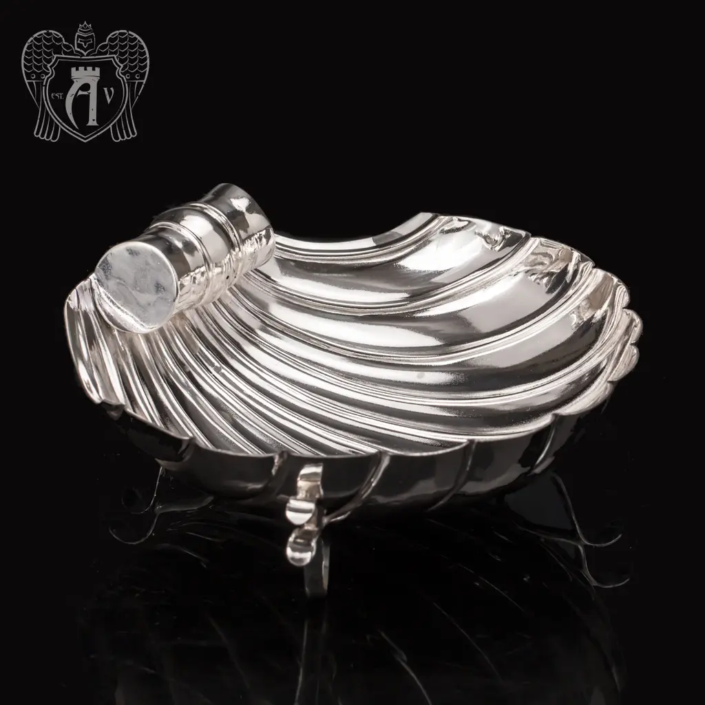 Серебряная конфетница/икорница «Ракушка»