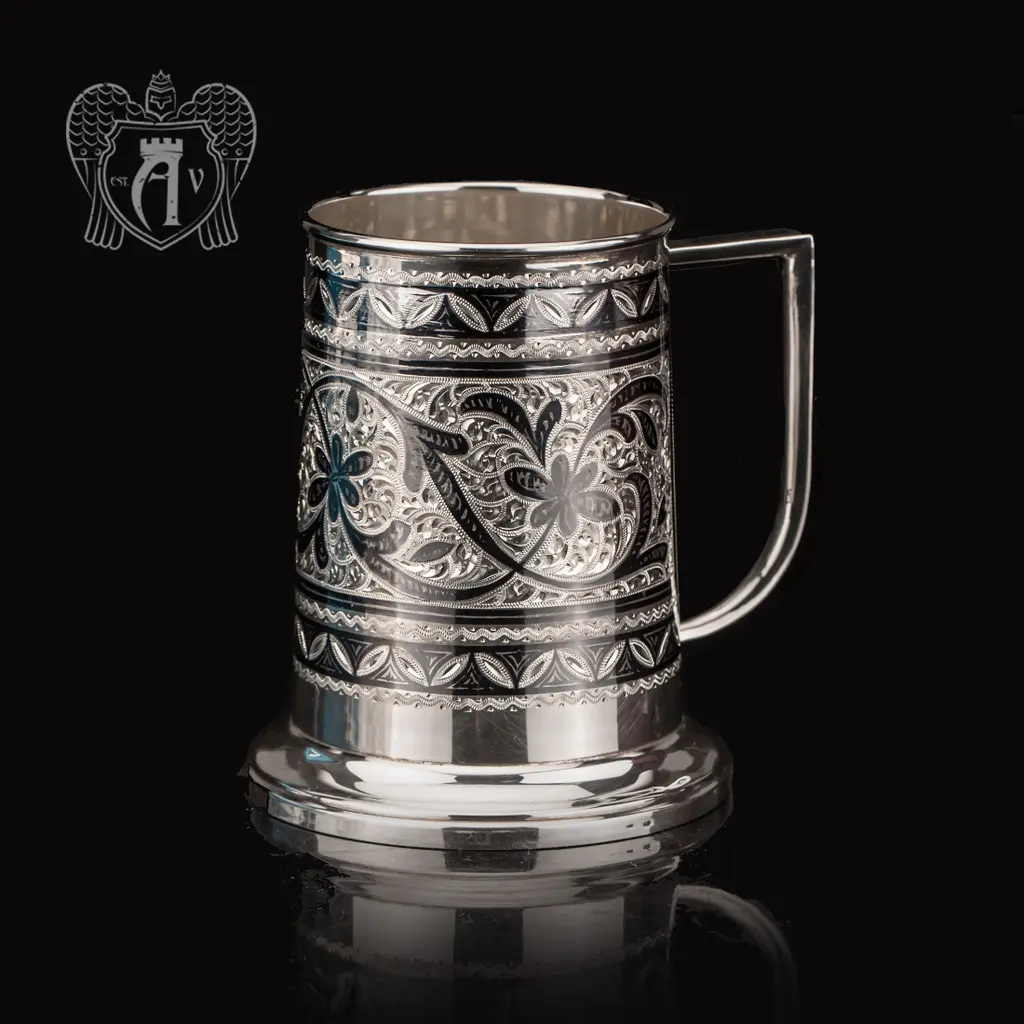 Серебряная пивная кружка «Барон»