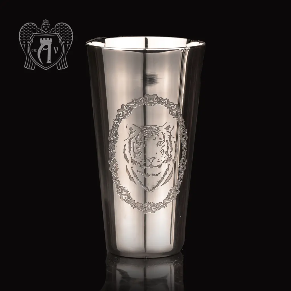 Серебряная стопка «Тигр»