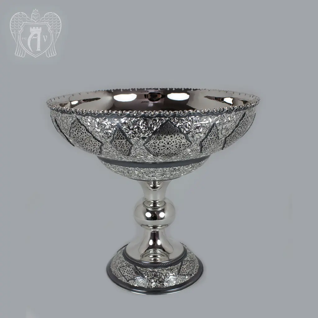Серебряная ваза для фруктов «Царица»