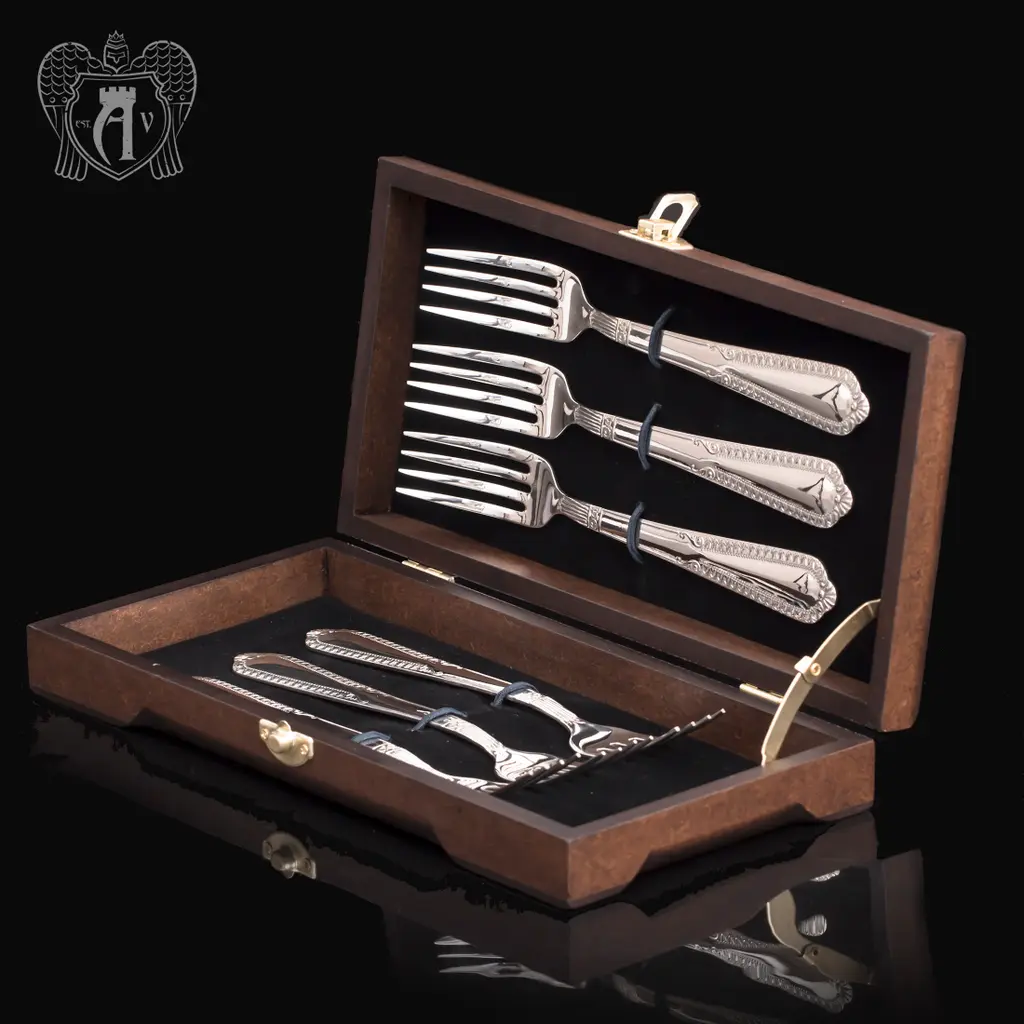 Серебряные вилки «Снежная королева» 6 шт