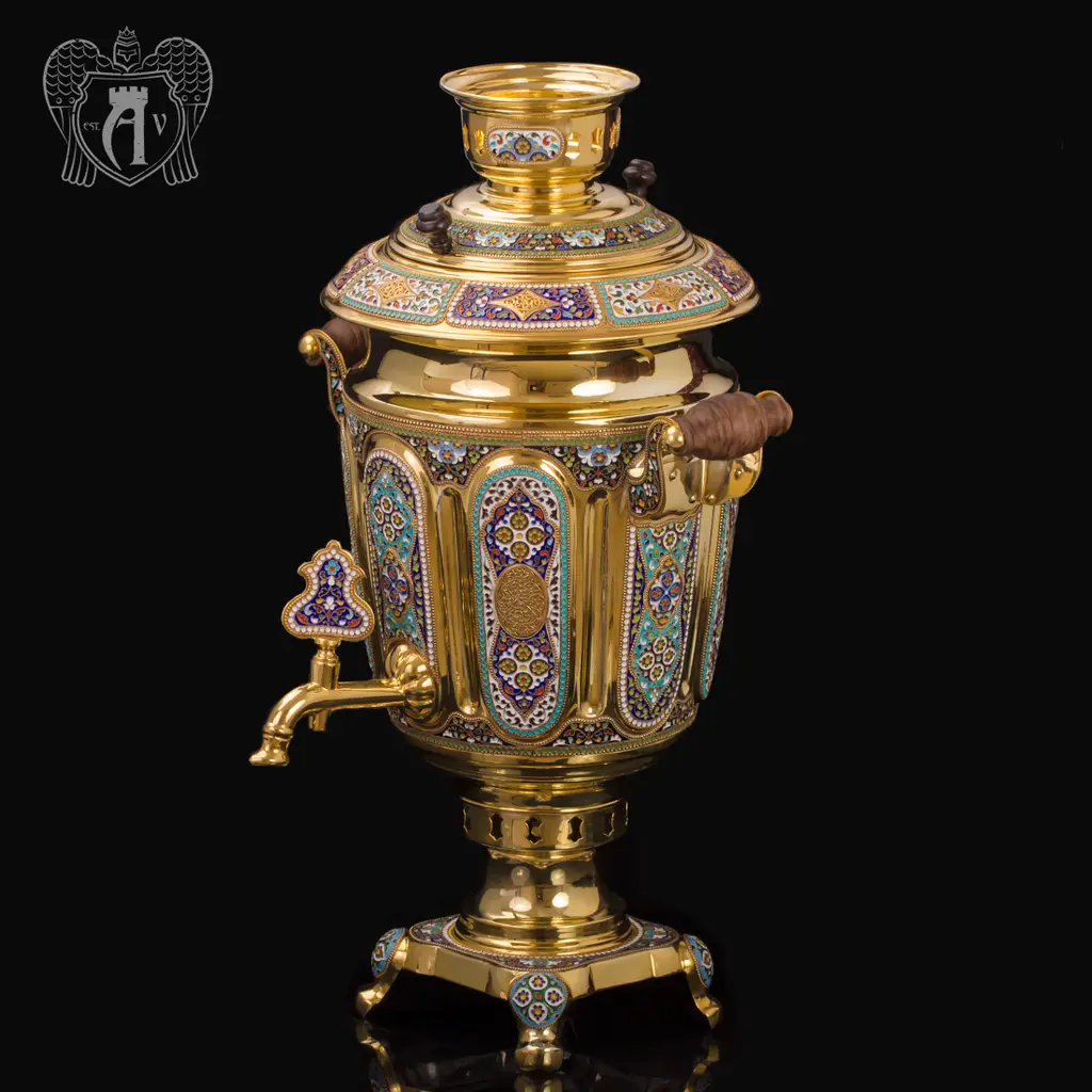 Серебряный самовар электрический «Барский»