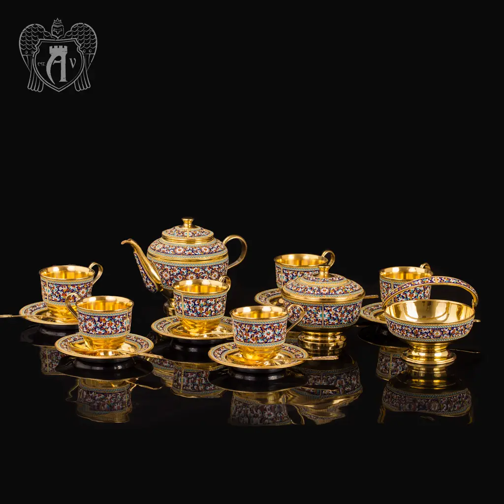 Серебряный сервиз чайный «Графский»