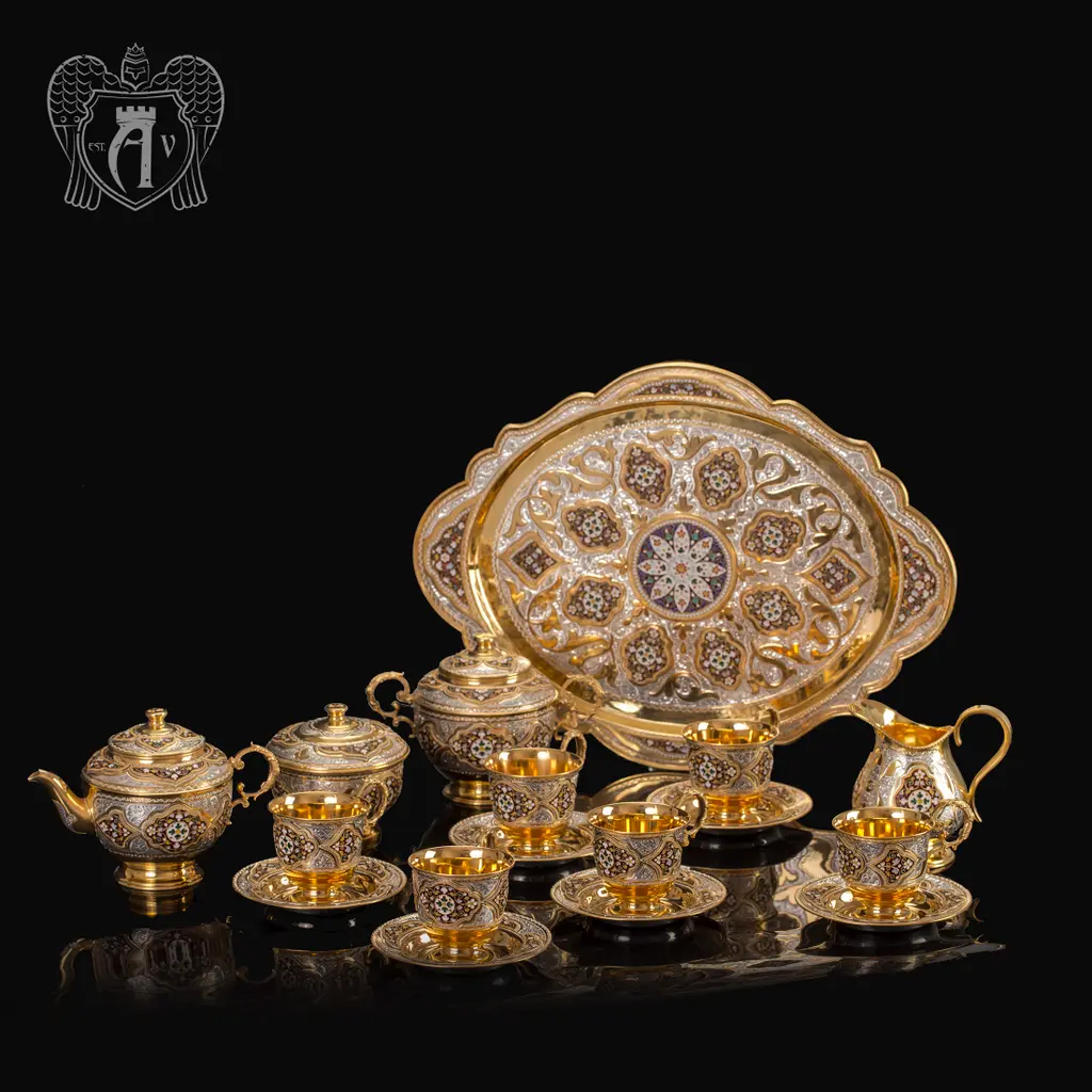 Серебряный сервиз чайный «Версаль»