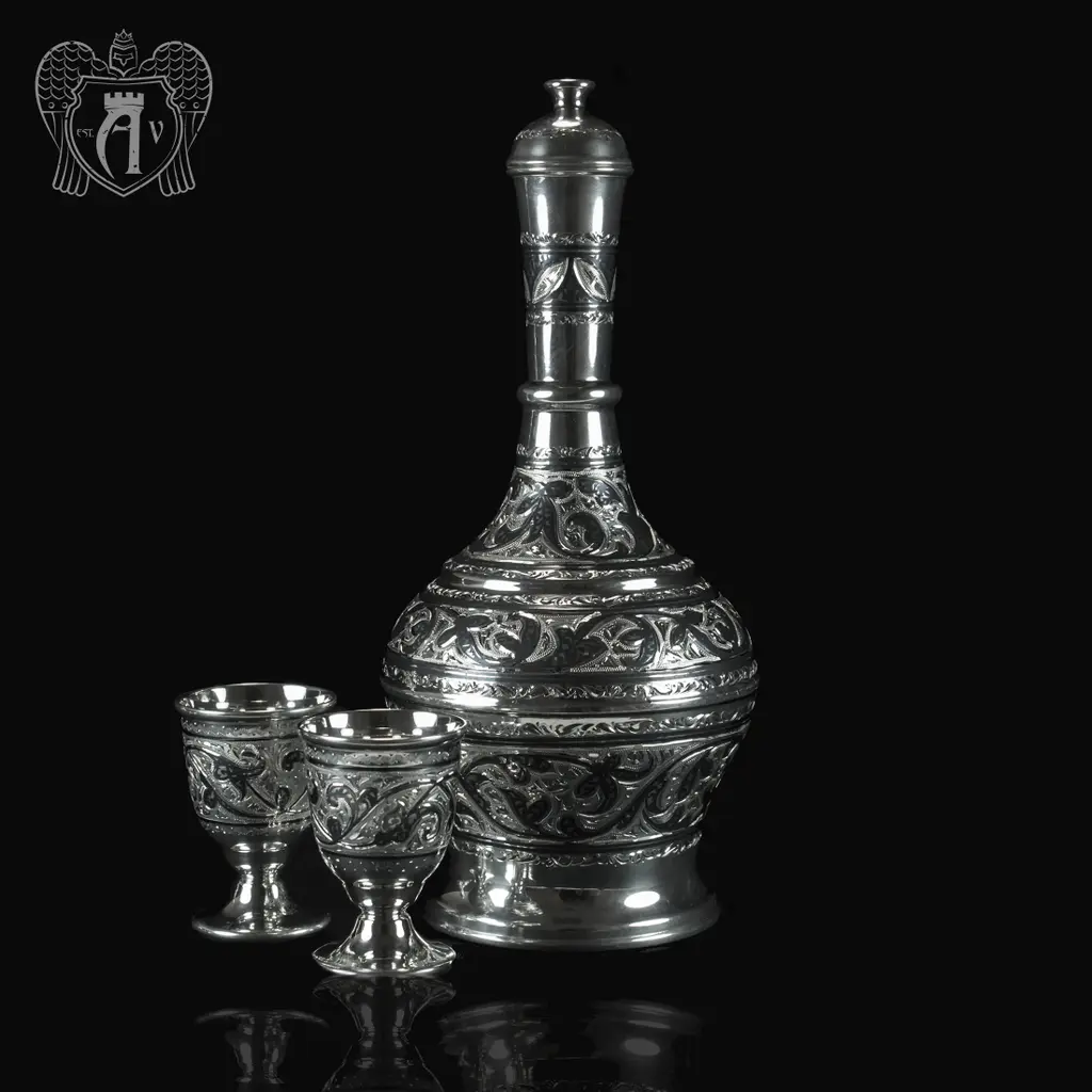 Серебряный сервиз водочный «Беседа»