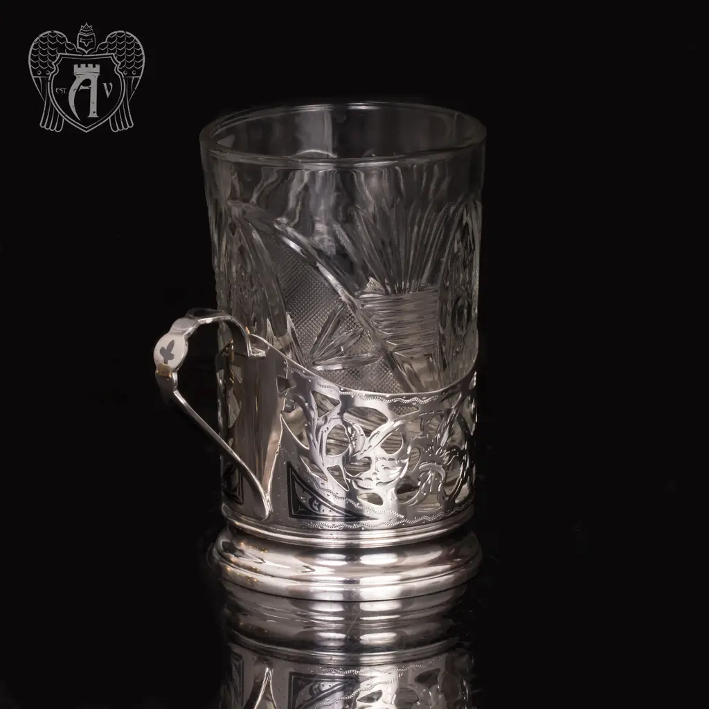 Подстаканник серебряный «Корона» - фото 2