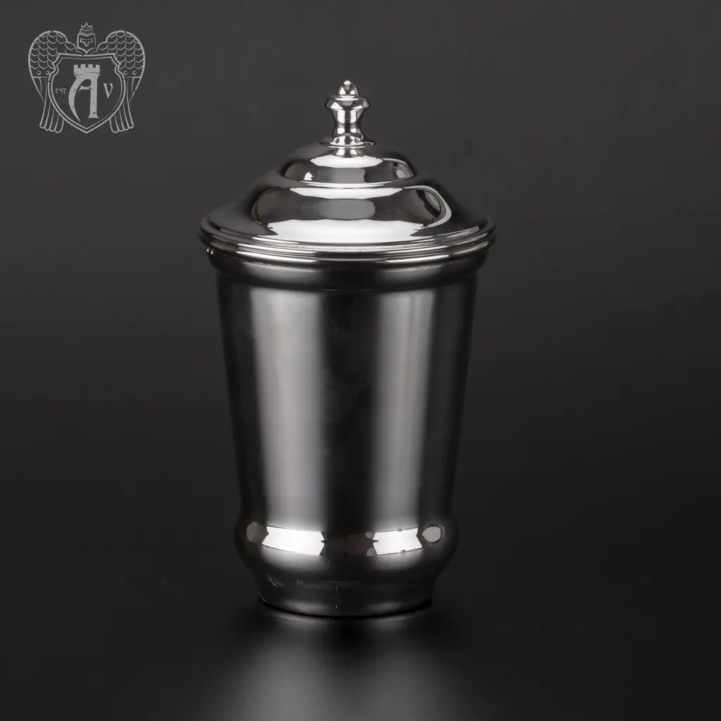 Серебряный стакан «Здоровье» + из чистого серебра 999 пробы