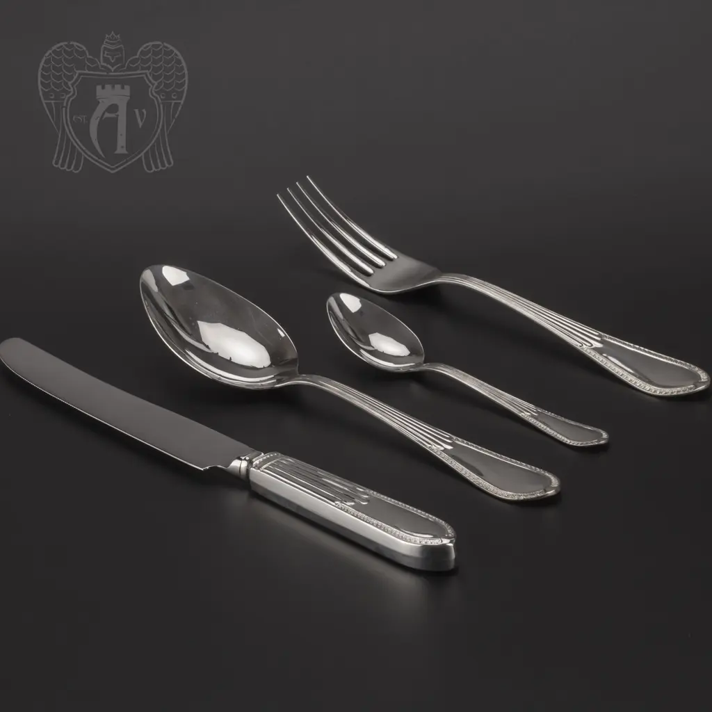 Серебряный столовый набор «Дева» 4 предмета