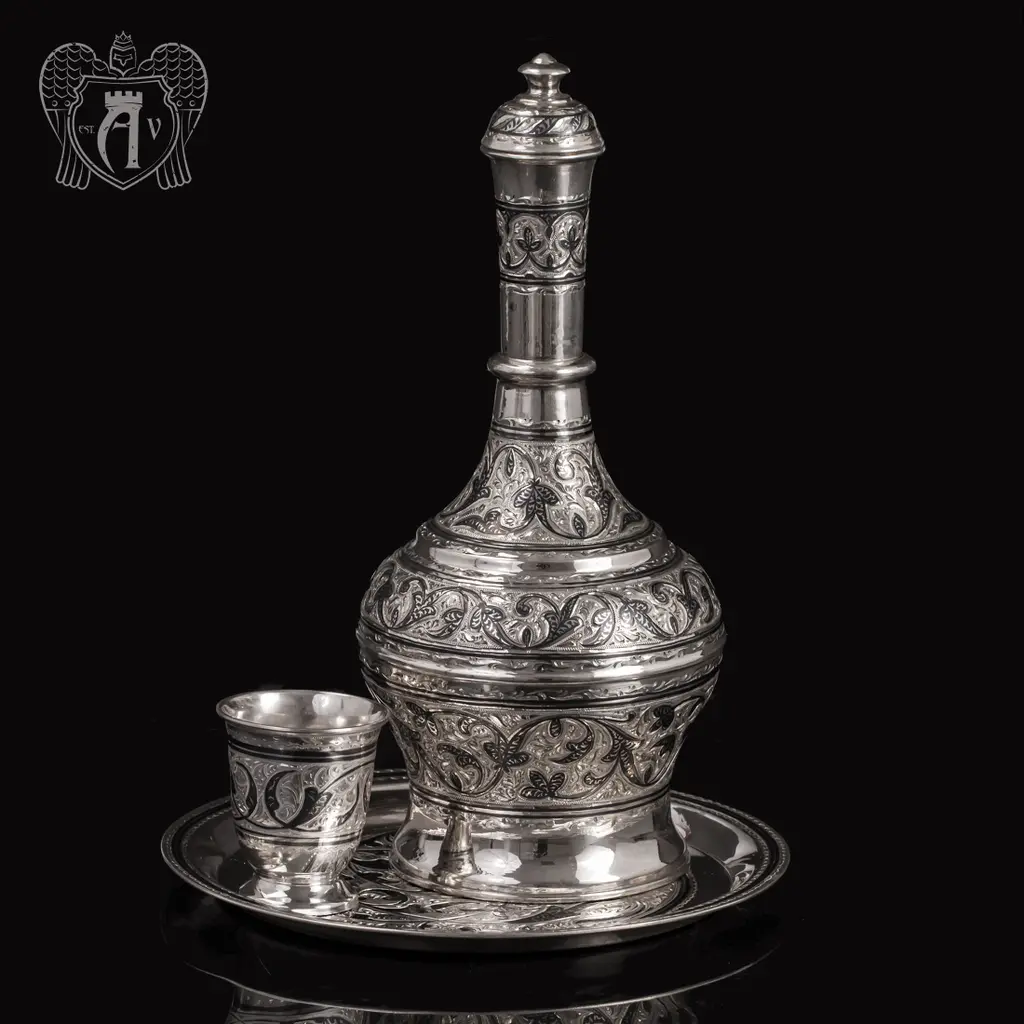 Серебряный водочный набор « Барин»