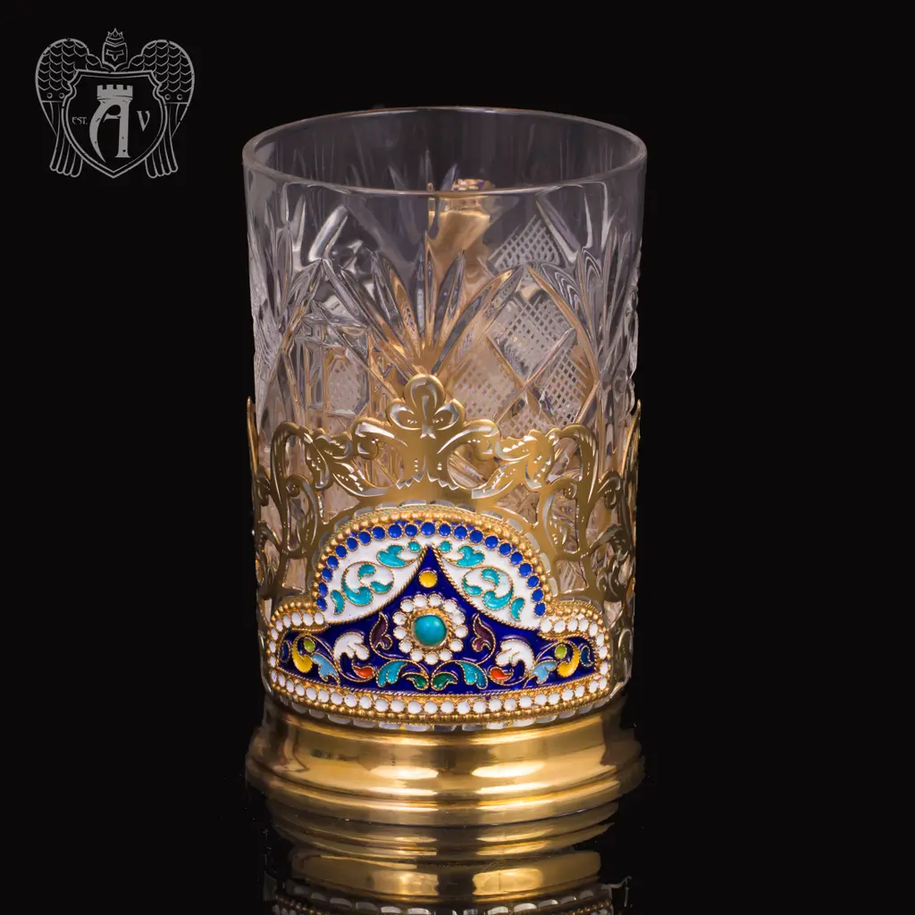 Подстаканник с эмалью «Богемия» - фото 6