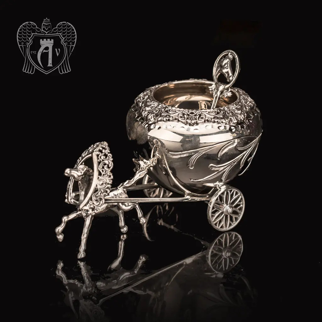 Солонка из серебра «Упряжка»