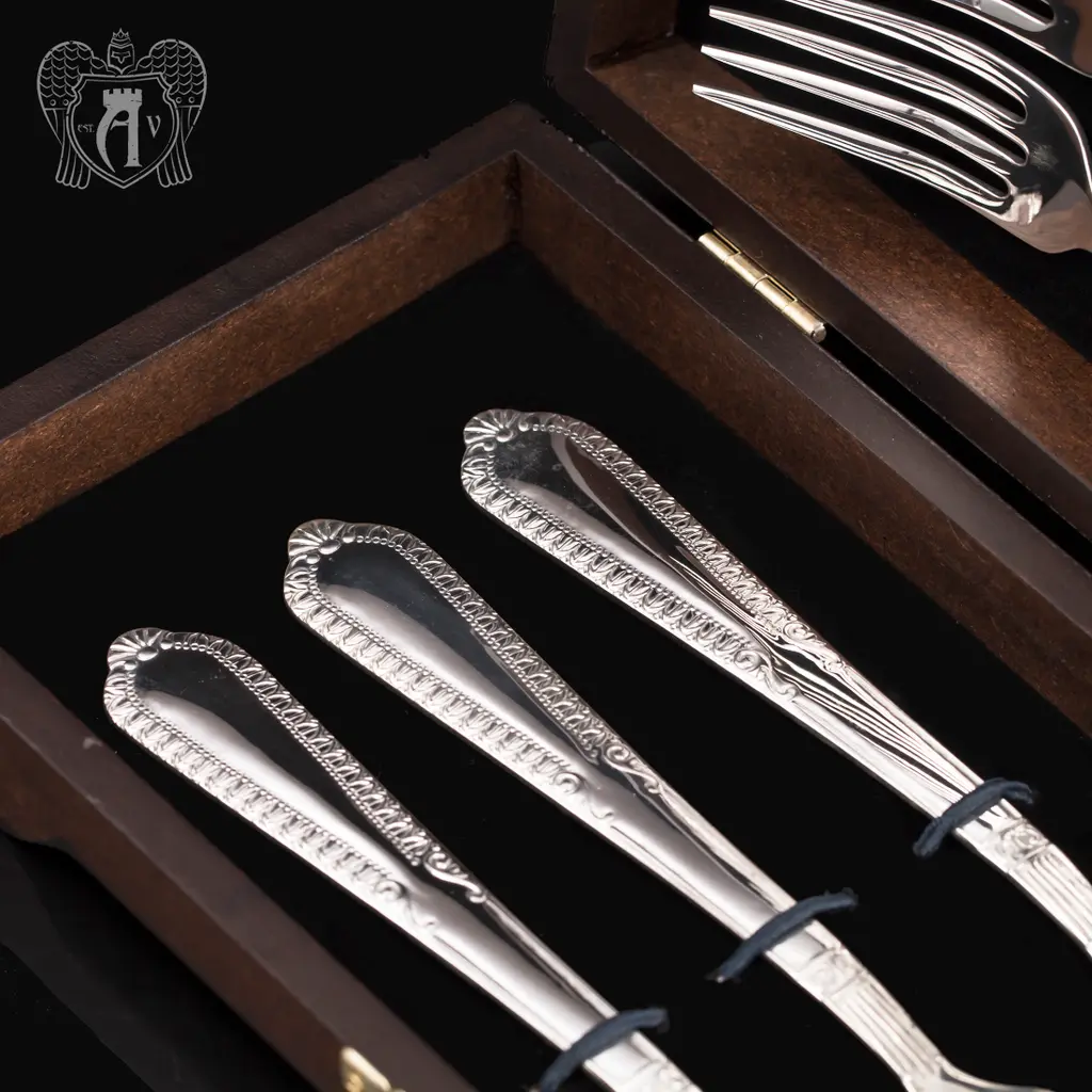 Серебряные вилки «Снежная королева» 6 шт - фото 4