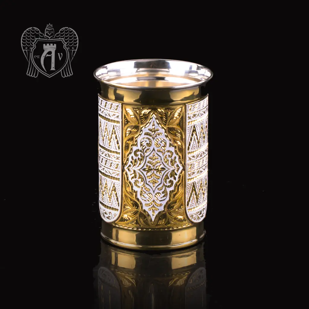 Стакан  «Тор»  с холодной белой эмалью