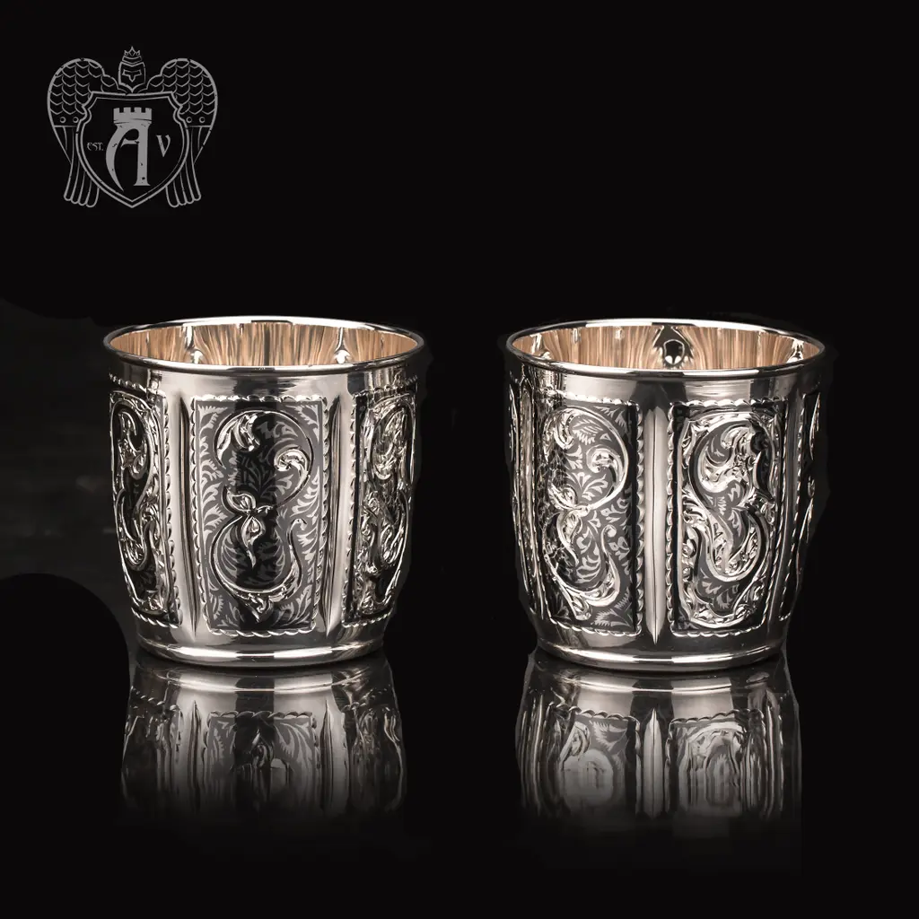 Стаканы из серебра «Семирамида» набор