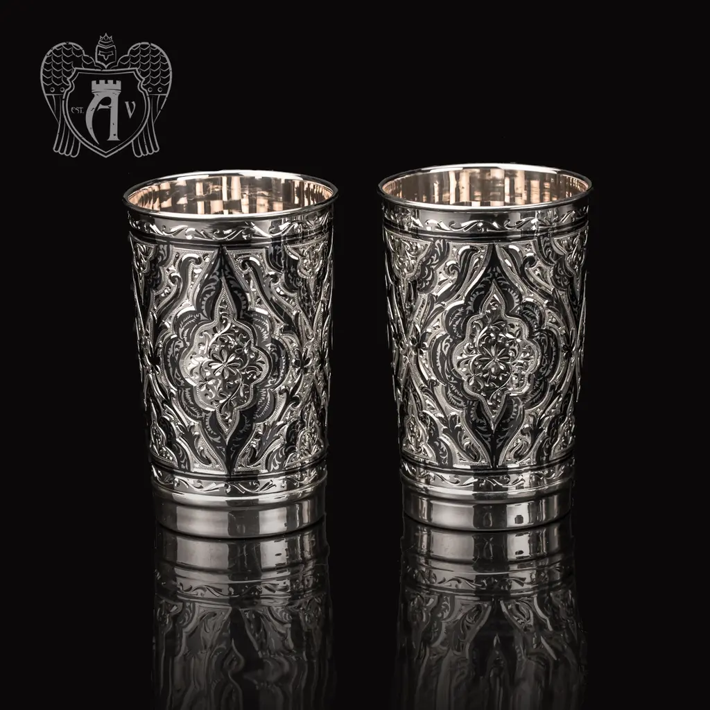 Стаканы из серебра «Шамхан» набор
