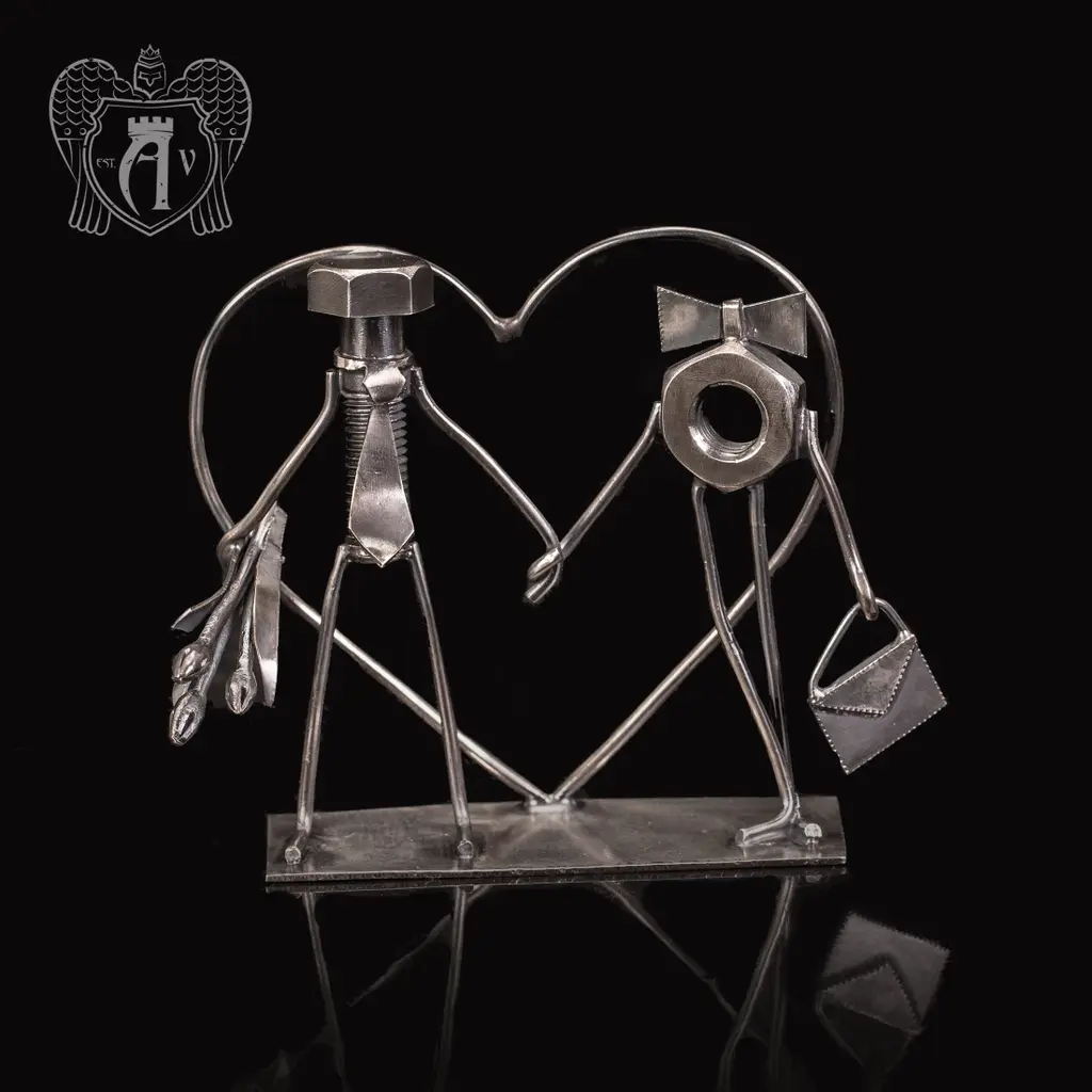 Статуэтка из серебра «Совет, да любовь!»