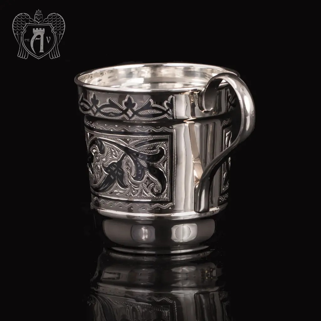 Серебряная чашка с ручкой «Фордевинд» - фото 2