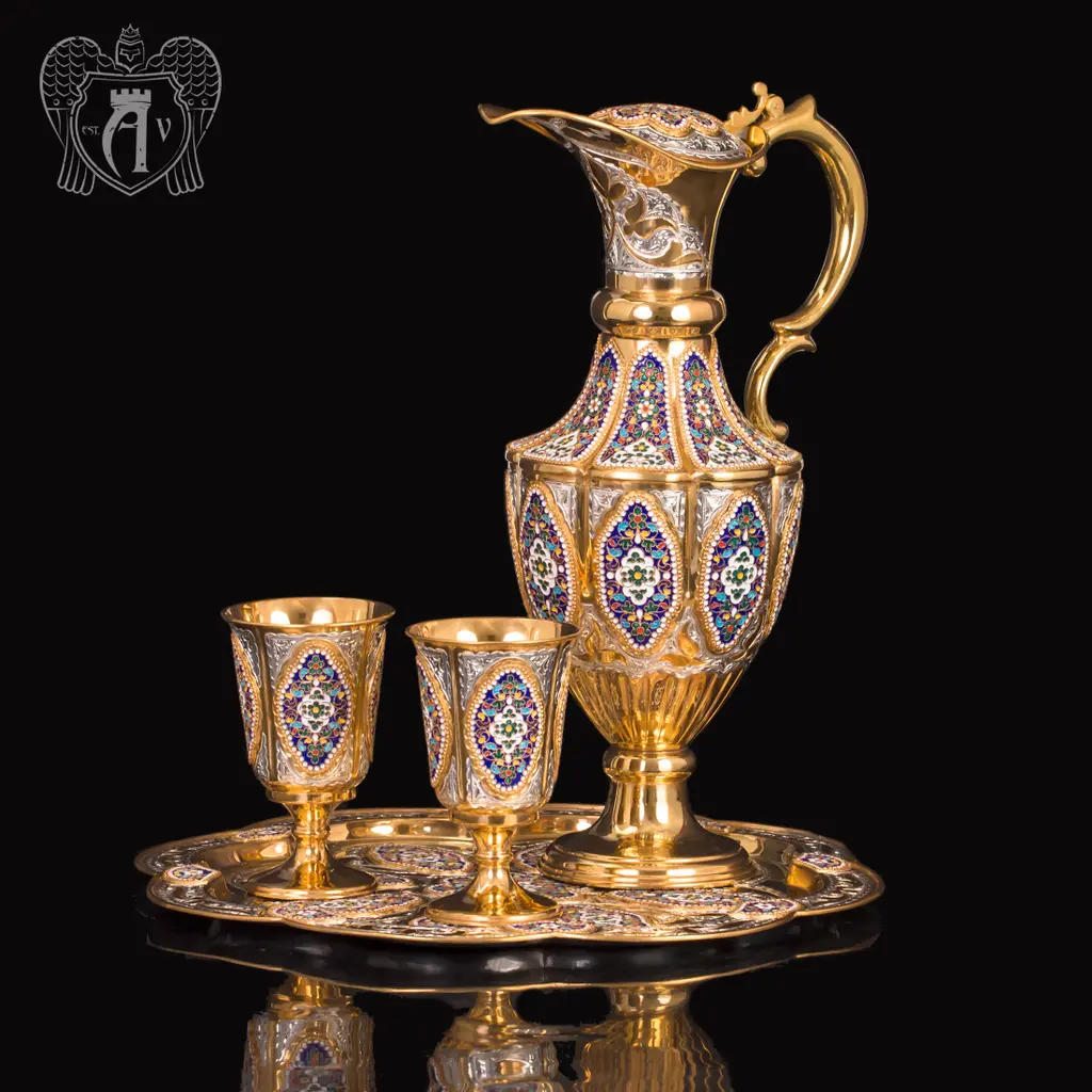 Винный сервиз «Бухарест» с горячей эмалью