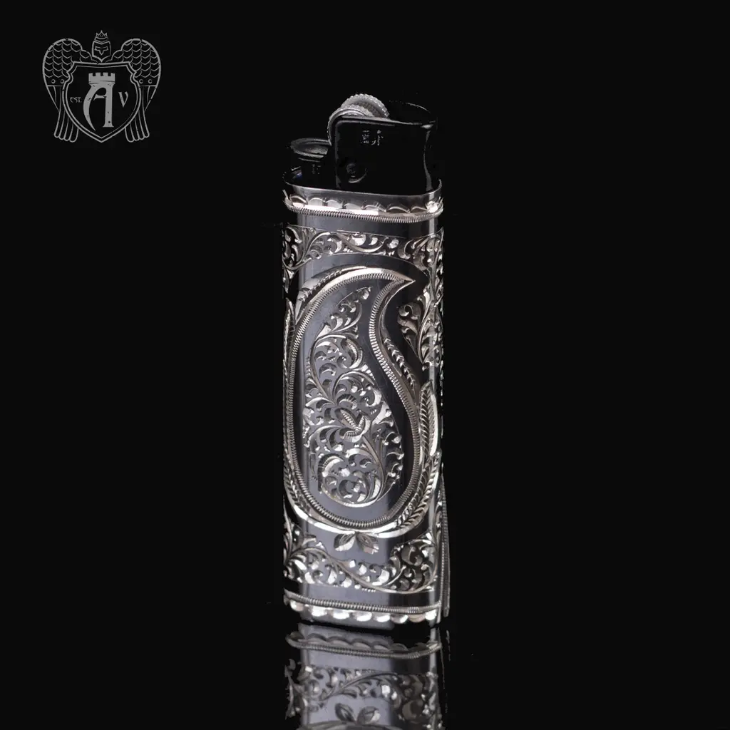 Зажигалка серебряная «Пламя»