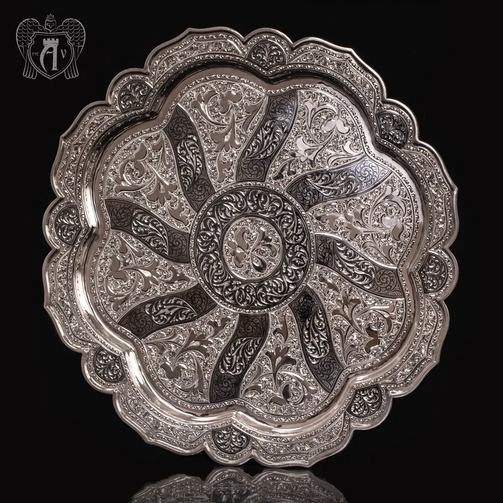 Поднос серебряный «Александрия»