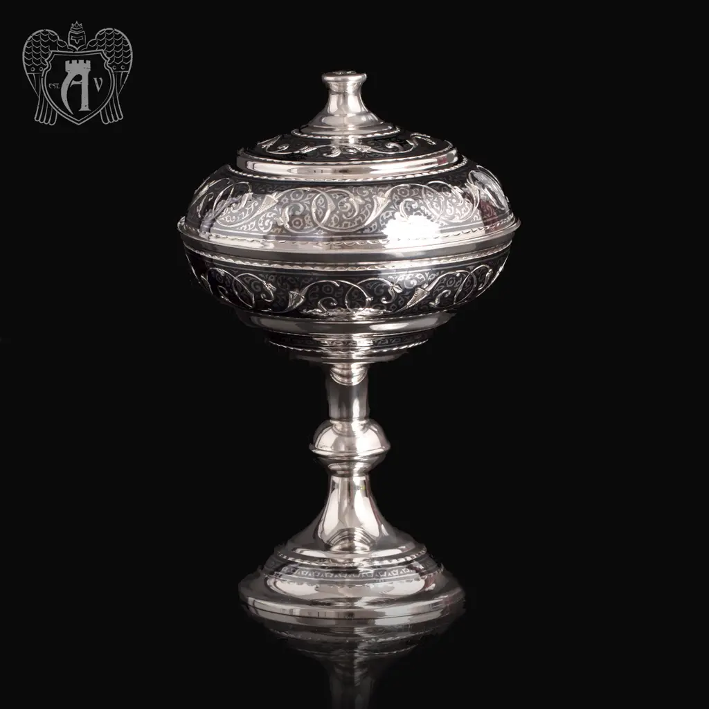 Серебряная икорница\\креманка «Триумф» 20292