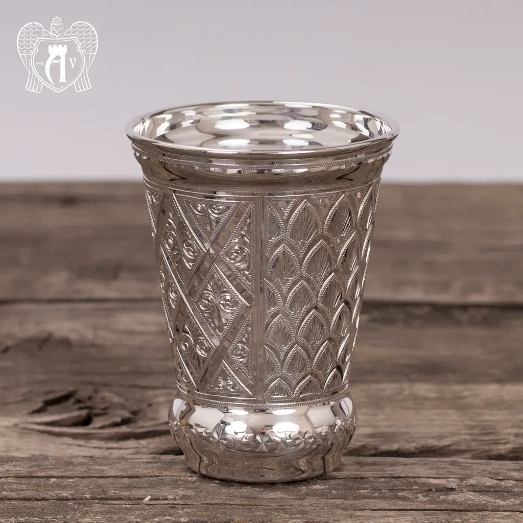 Стакан серебряный «Прохладный ключ»  999 пробы - фото 4