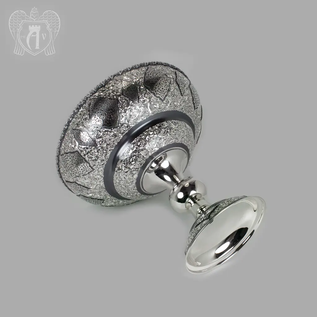 Серебряная ваза для фруктов «Царица» - фото 2