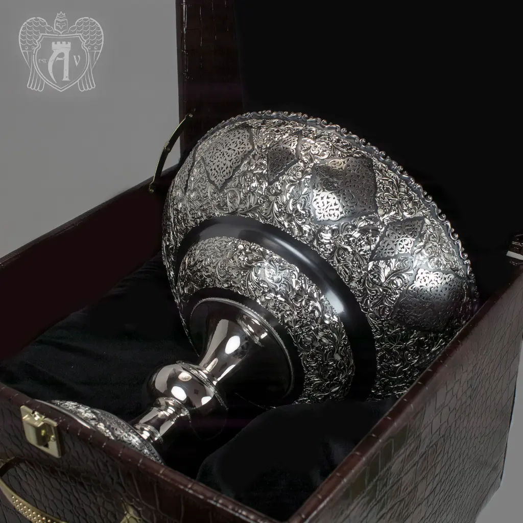 Серебряная ваза для фруктов «Царица» - фото 3