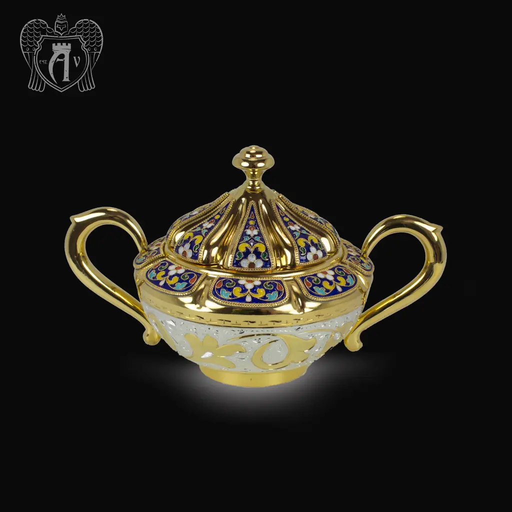 Серебряный сервиз чайный «Королевский» 16  предметов - фото 3