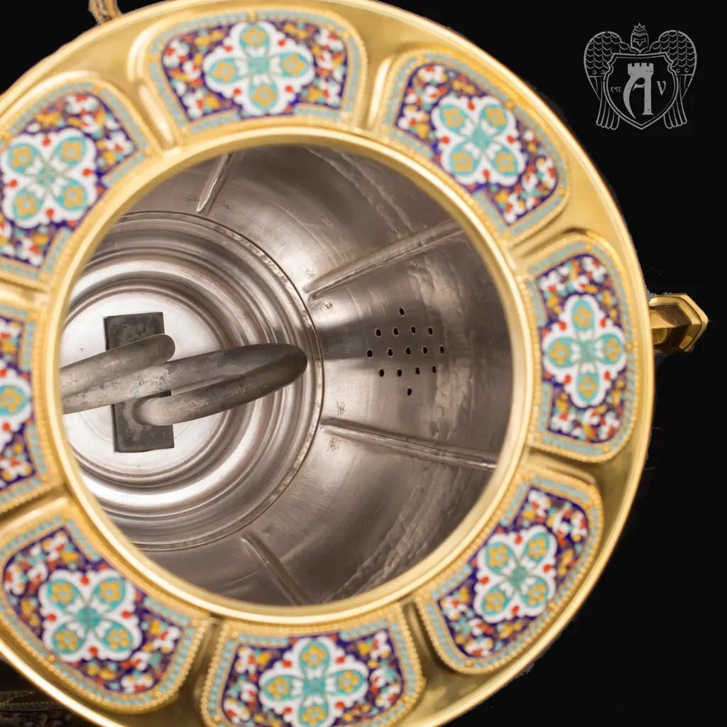 Серебряный самовар электрический «Царский» - фото 2