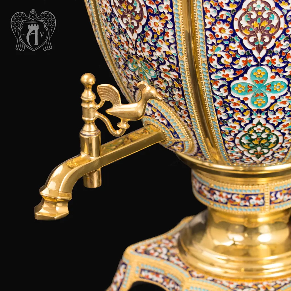 Серебряный самовар электрический «Царский» - фото 6