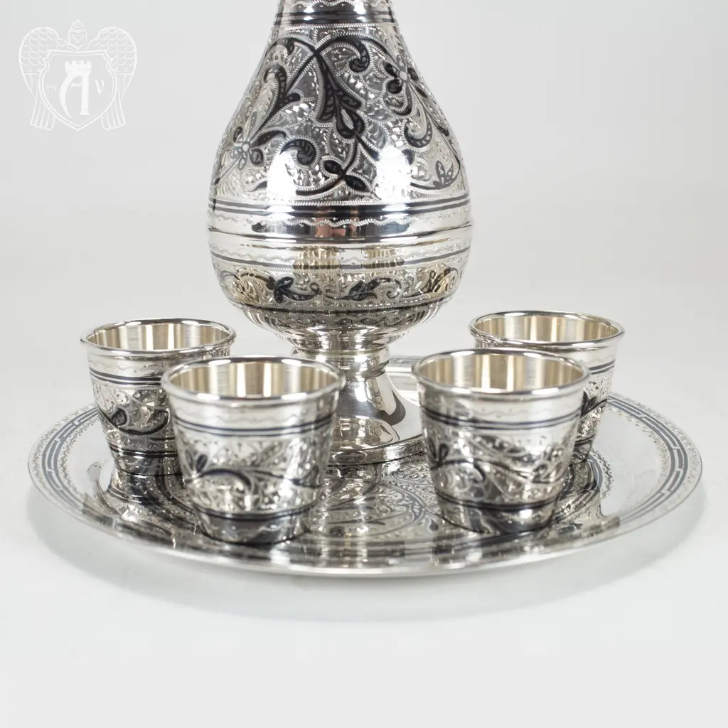Серебряный сервиз для водки «Боярский» - фото 2