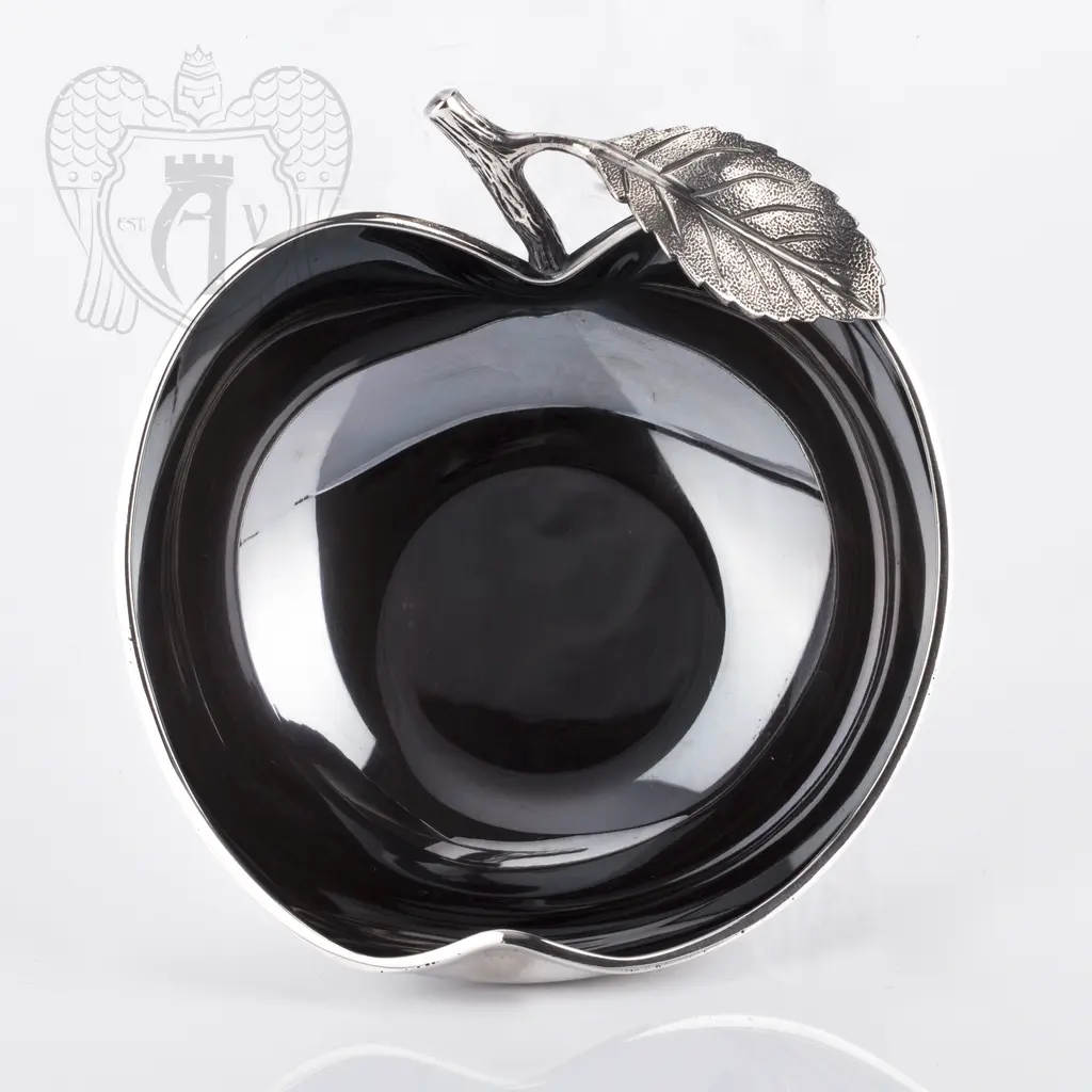Серебряная конфетница / сахарница «Apple» - фото 5