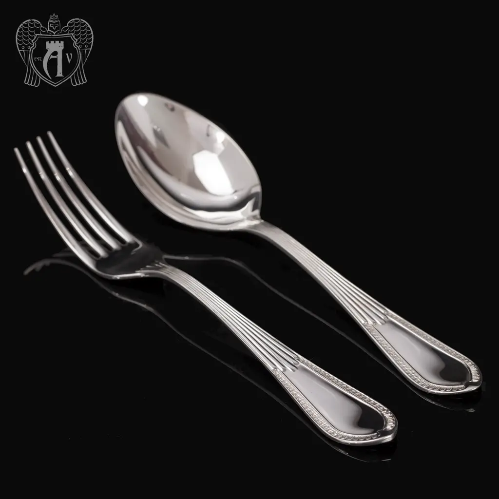 Столовый набор из серебра на 6 персон «Элегант» 18 предметов - фото 5