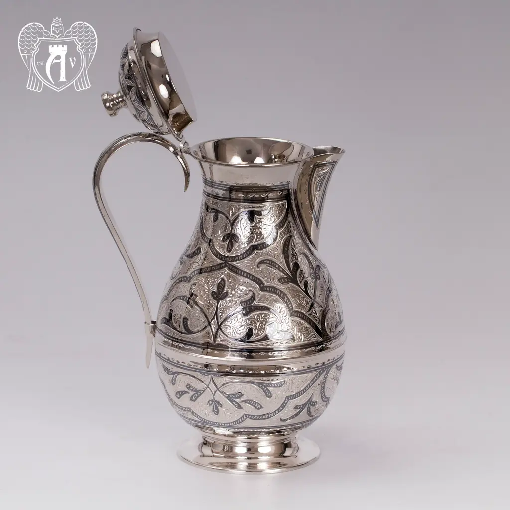 Серебряный кувшин «Узор» - фото 4