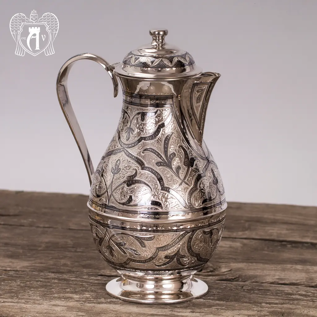 Серебряный кувшин «Узор» - фото 6