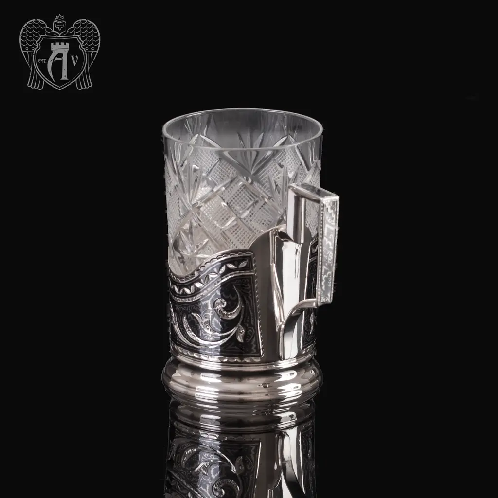 Подстаканник серебряный «Традиция» - фото 5