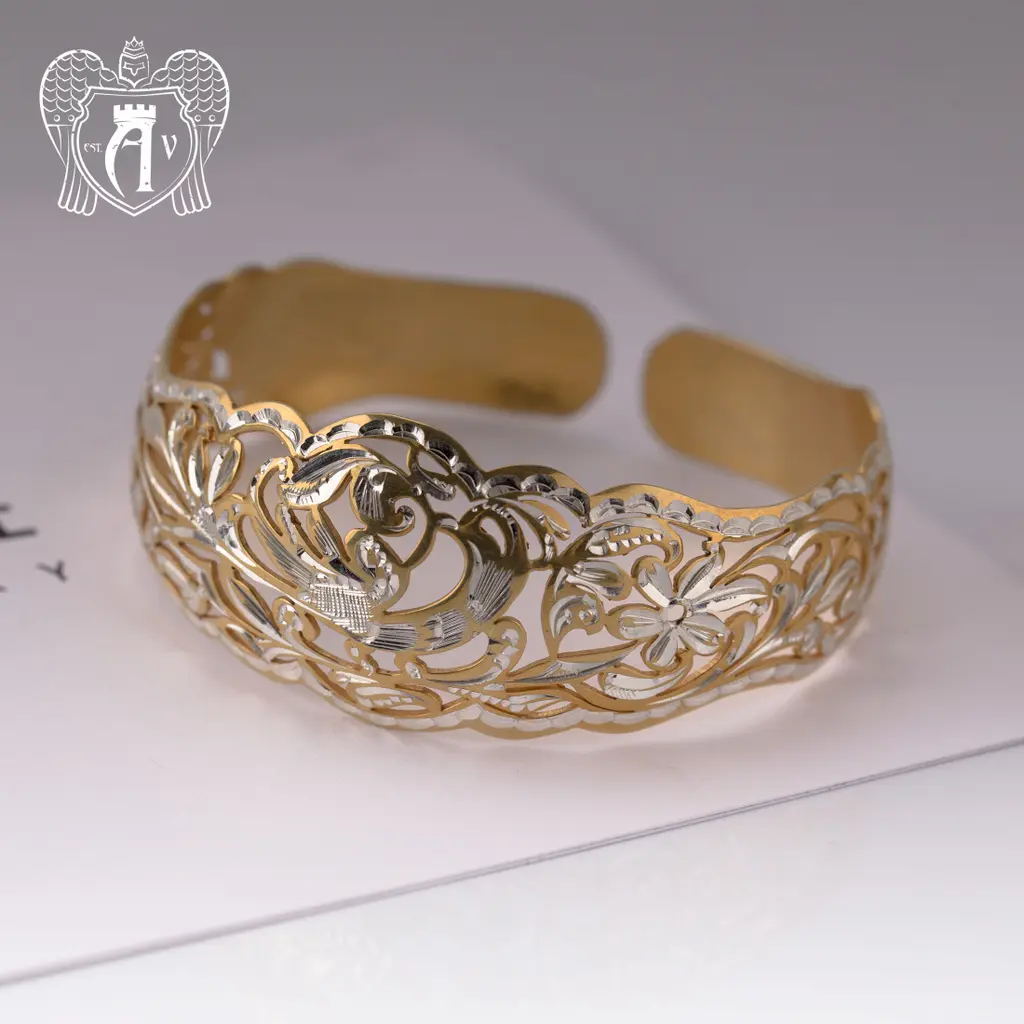 Браслет кубачинский «Фрида» с золочением - фото 2