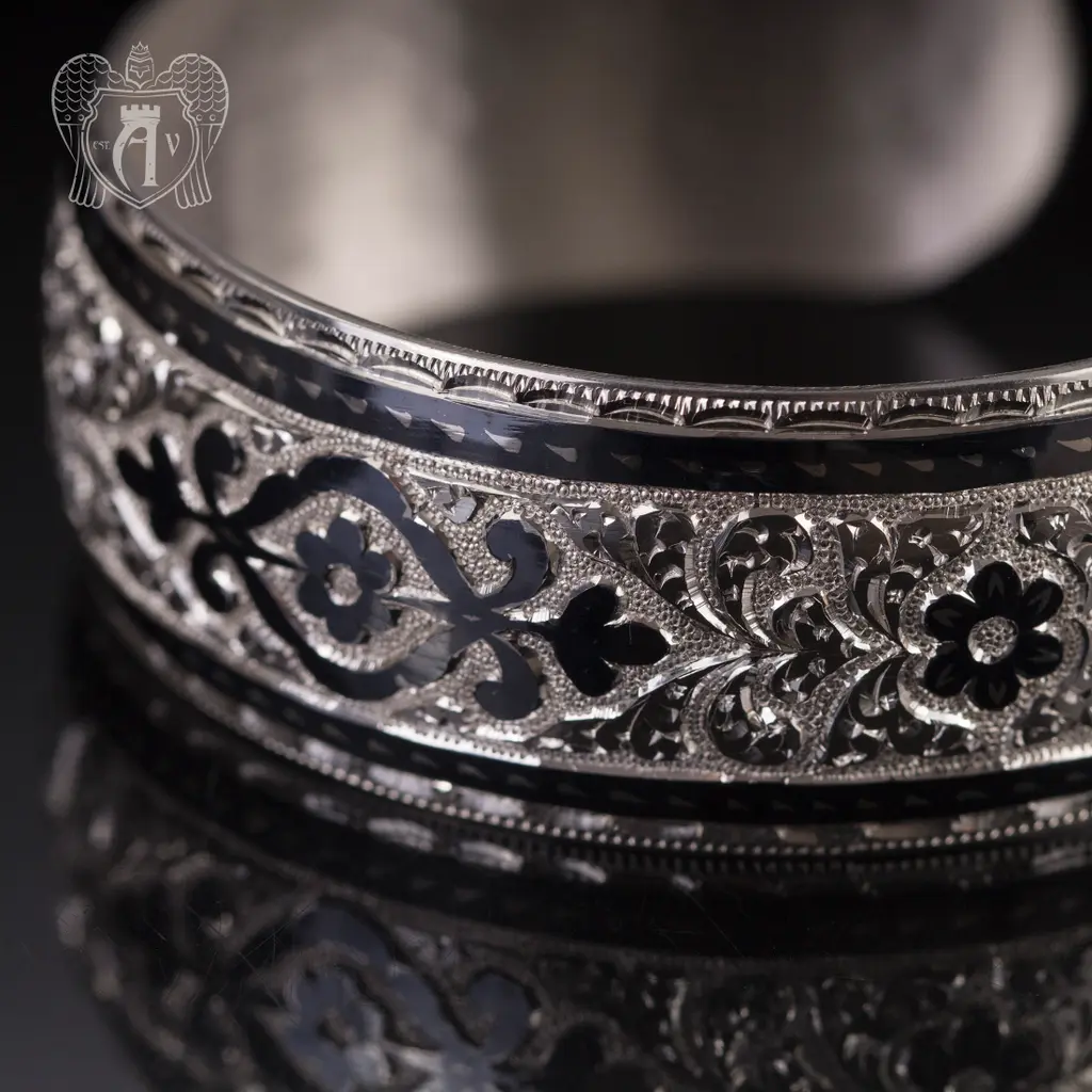 Браслет кубачинский из серебра  «Диана» - фото 2