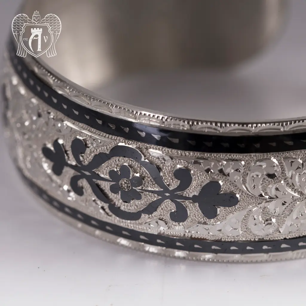 Браслет кубачинский из серебра  «Диана» - фото 3