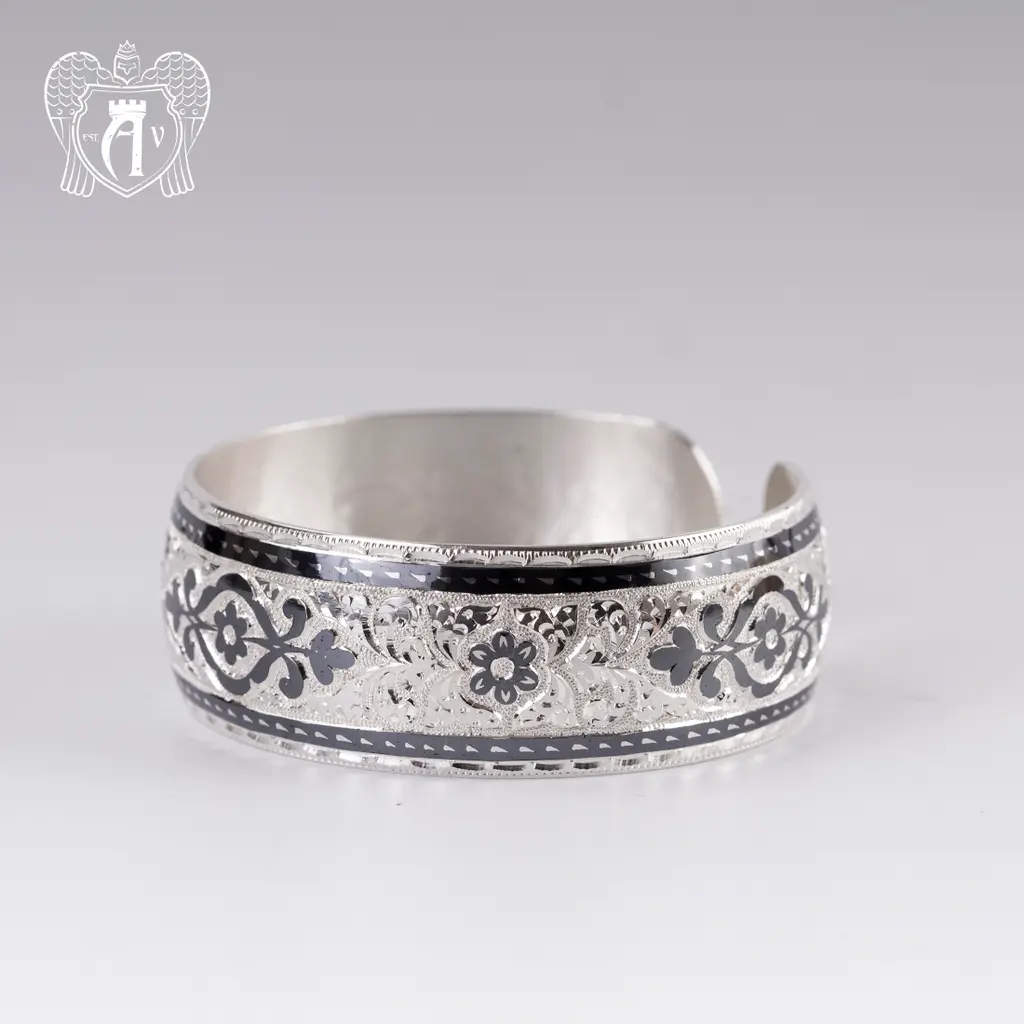 Браслет кубачинский из серебра  «Диана» - фото 4