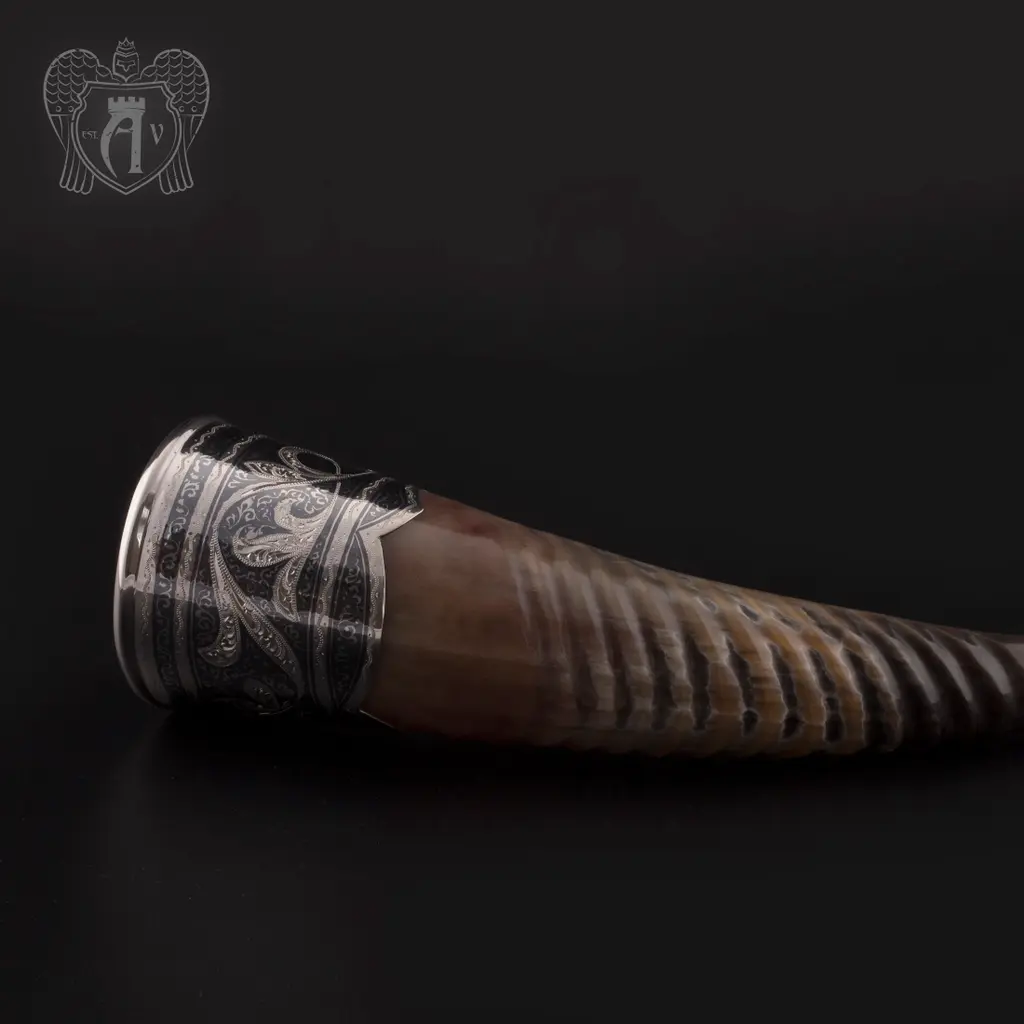 Рог для вина серебряный «Кубачи» - фото 3