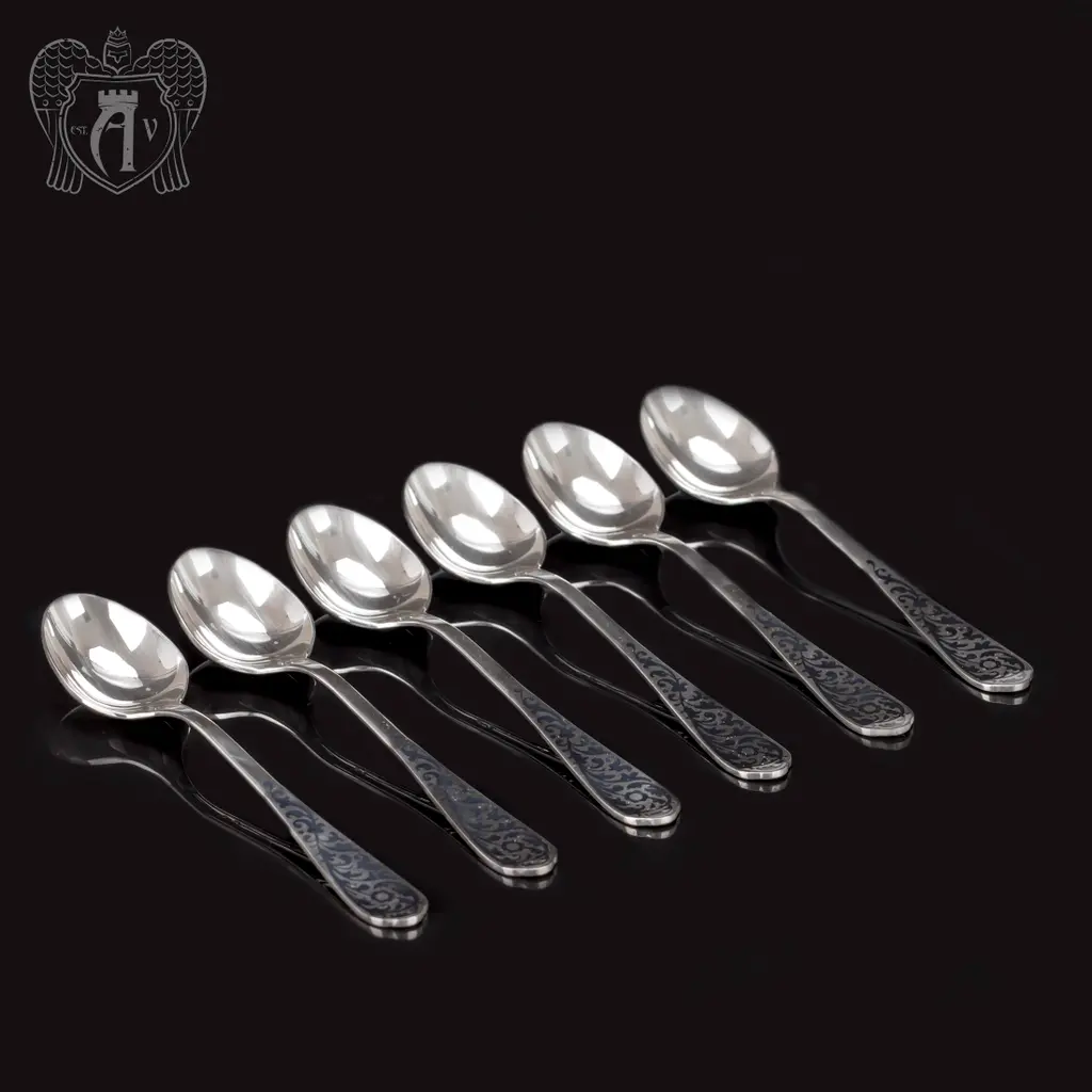 Кубачинские чайные ложки ручной работы «Миледи» комплект 6 шт - фото 4