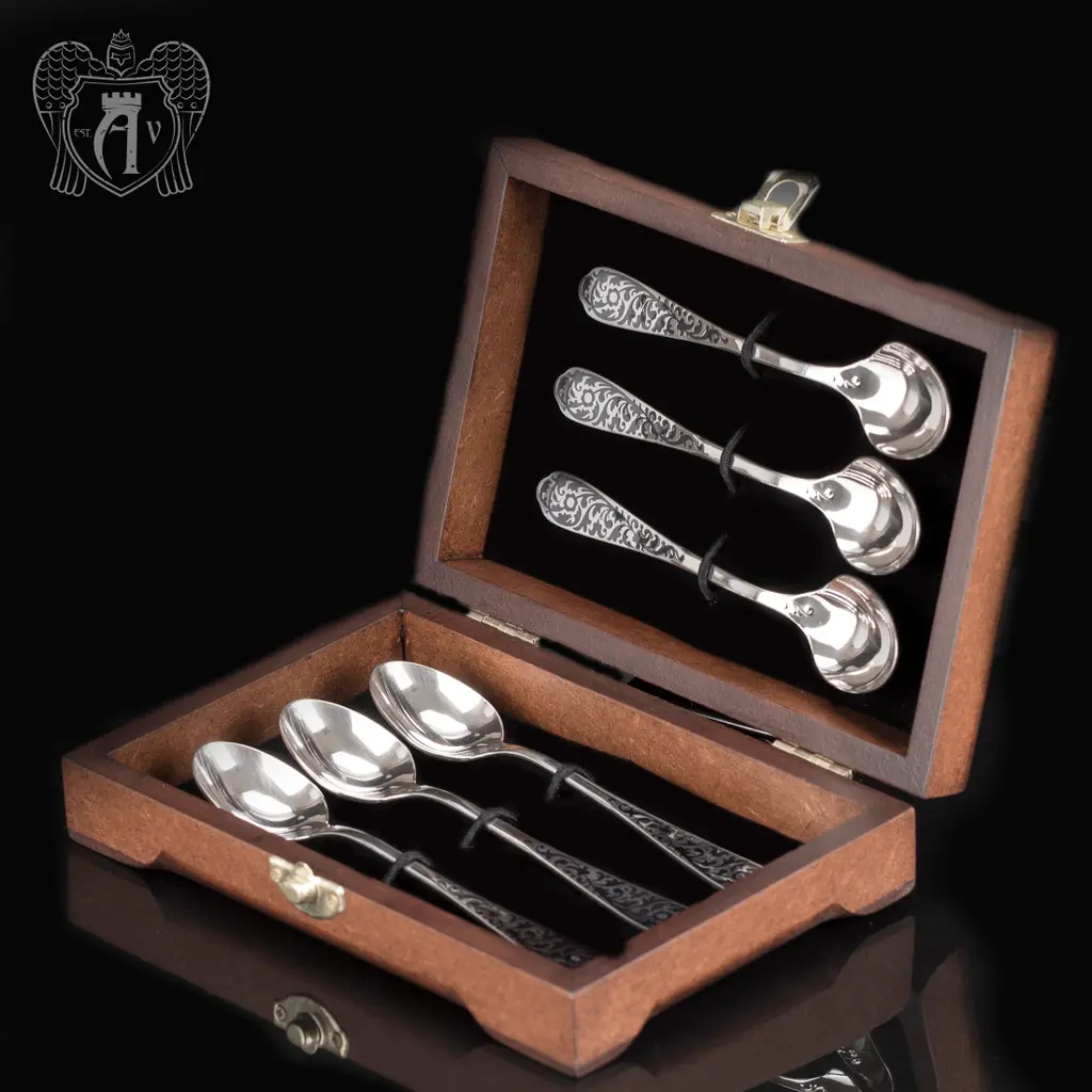 Кубачинские чайные ложки ручной работы «Миледи» комплект 6 шт - фото 2