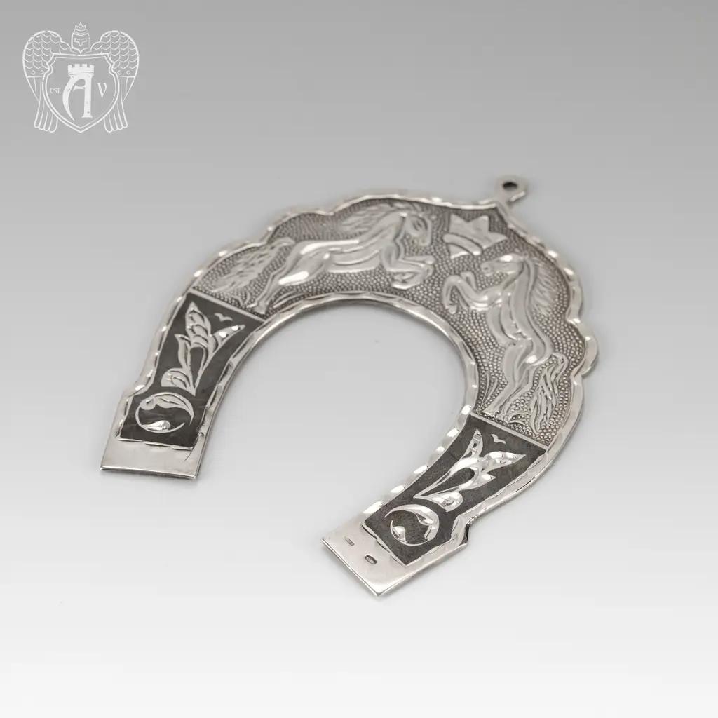 Серебряная подкова «Лошадки» - фото 2