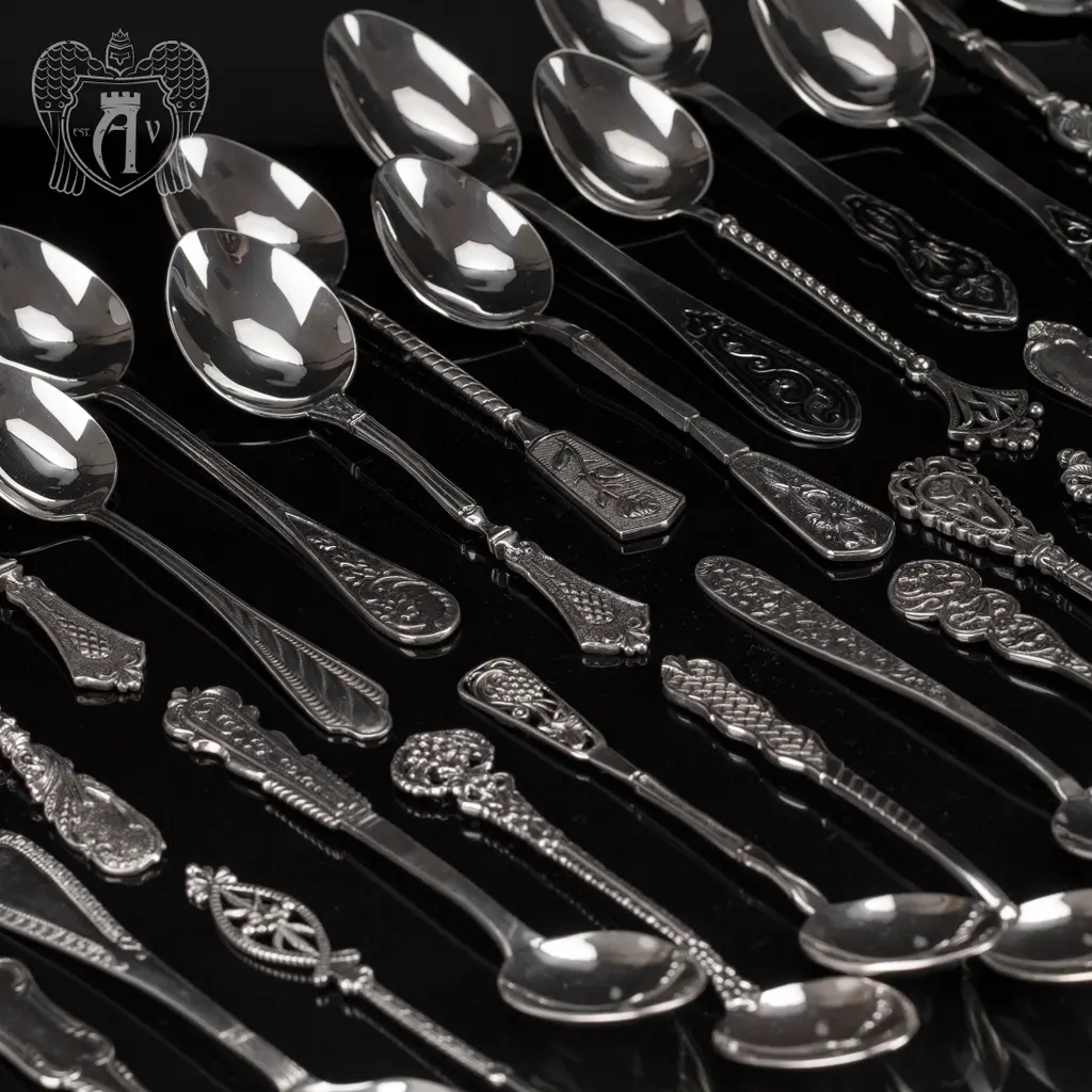 Серебряная чайная ложка  «Цветочек» - фото 2