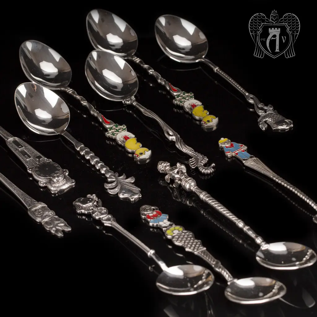 Серебряная чайная ложка  «Часики» - фото 3