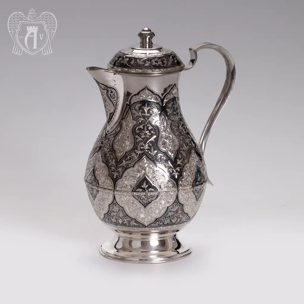 Набор для воды кувшин и два стакана из серебра «Марокко» - фото 5